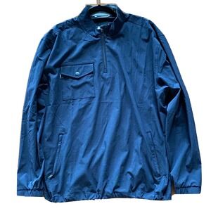 Linksoul Golf Sweater Men's XL Windbreaker Jacket Quarter Zip Navy Pocket Jacket